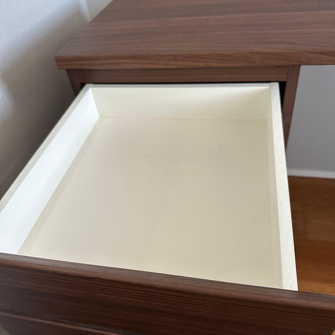 デスク 机 学習机 化粧台 ウォールナット色 IDC大塚家具