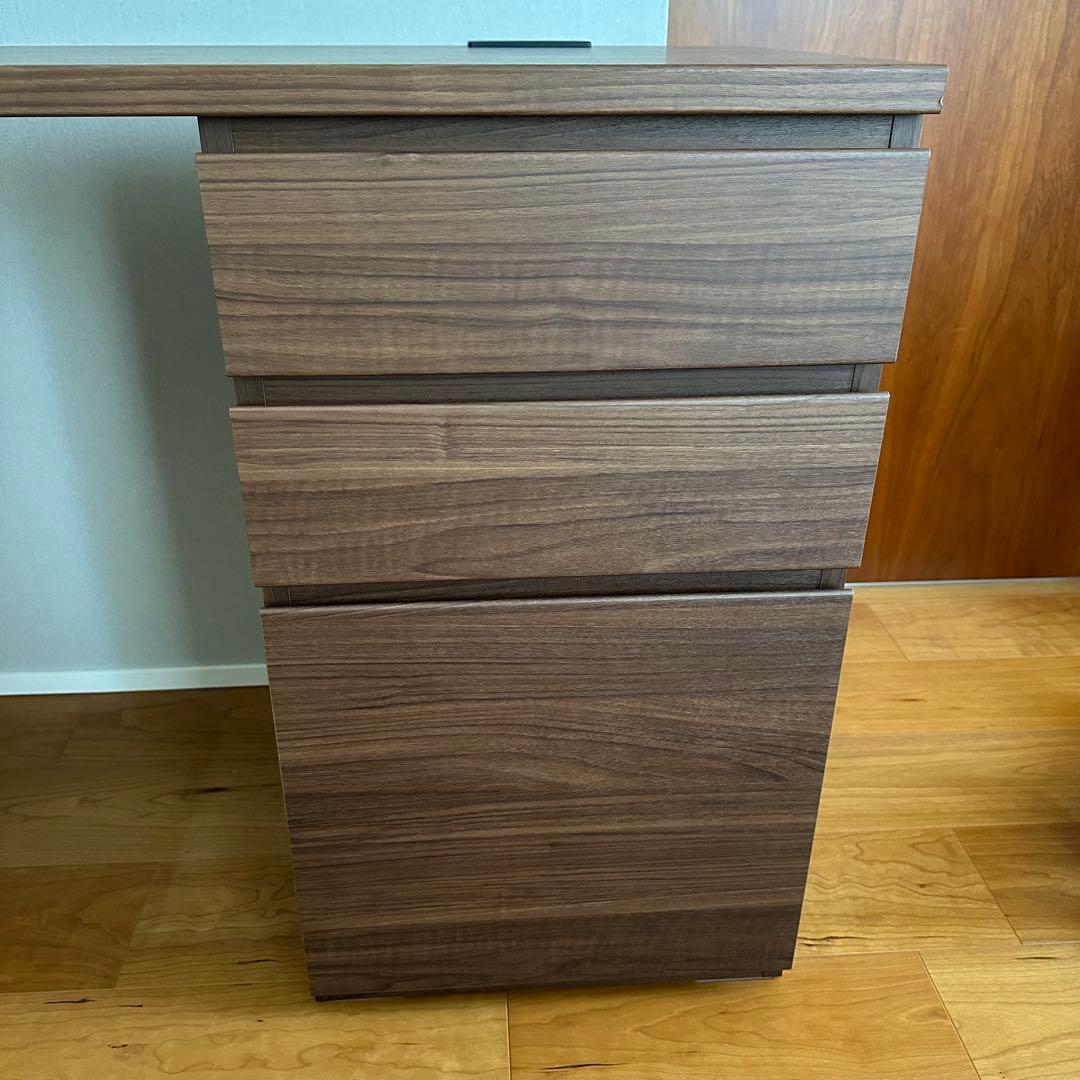 デスク 机 学習机 化粧台 ウォールナット色 IDC大塚家具