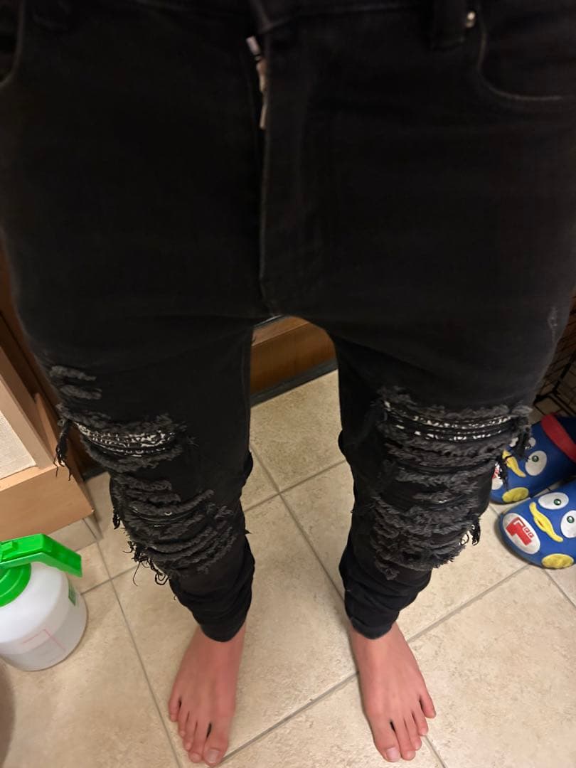 mnml ミニマル ダメージデニム スリムフィット drip