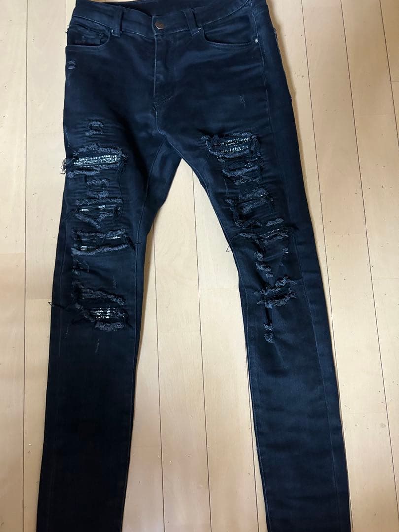 mnml ミニマル ダメージデニム スリムフィット drip