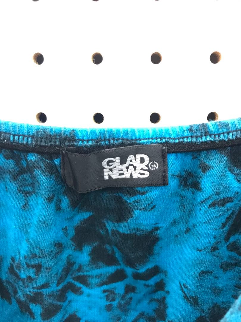 Y2K 古着 GLAD NEWS スタッズストラップ タイダイ ビスチェ キャミ
