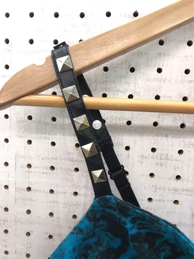 Y2K 古着 GLAD NEWS スタッズストラップ タイダイ ビスチェ キャミ