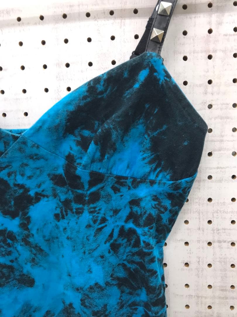 Y2K 古着 GLAD NEWS スタッズストラップ タイダイ ビスチェ キャミ