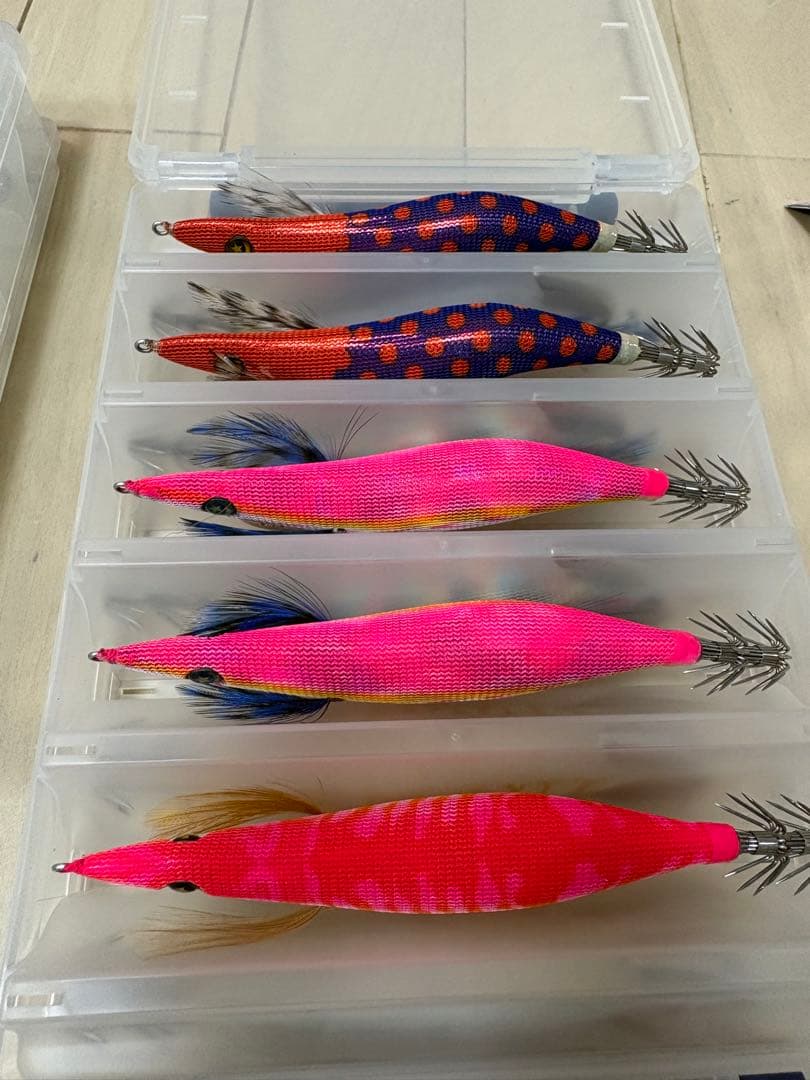 新品 未使用 釣研 エギスタ 16個 その他8個 メイホウケース リーダーセット