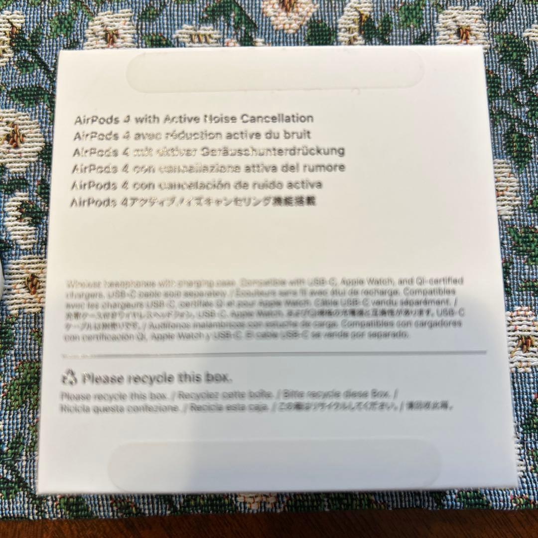 AirPods 4 アクティブノイズ キャンセリング搭載、ワイヤレスイヤホン