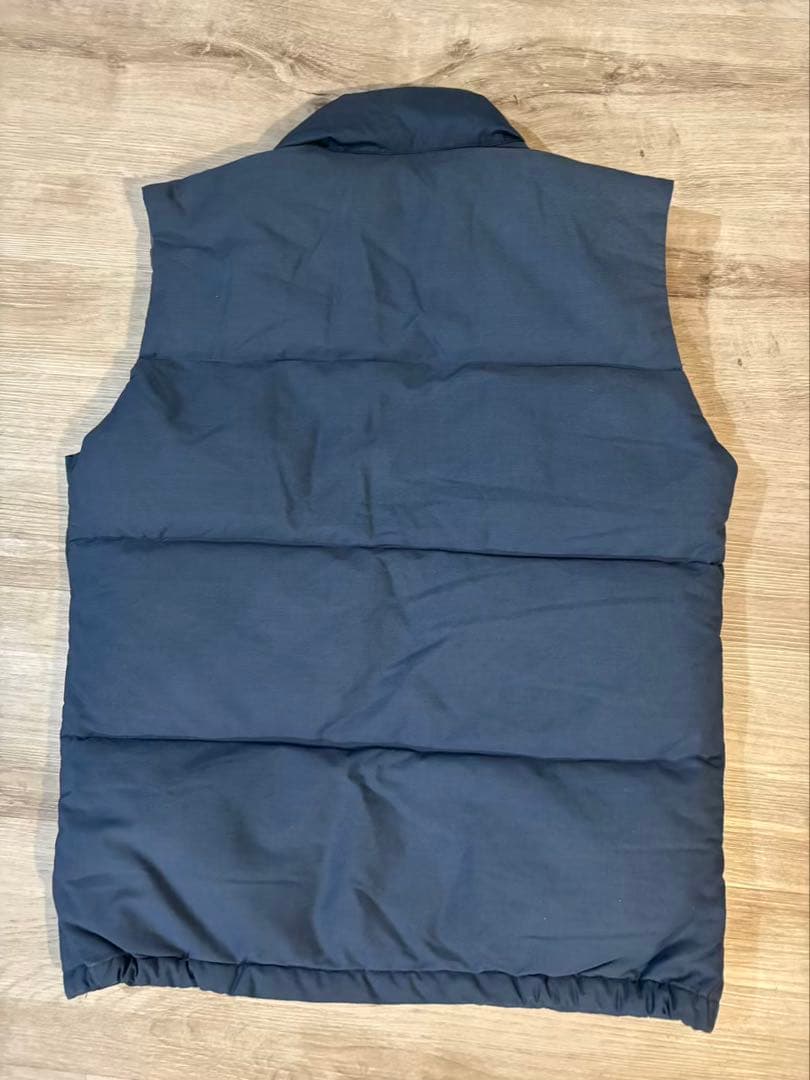 334 ノースフェイス茶タグ90s USA製 ダウンベスト 青
