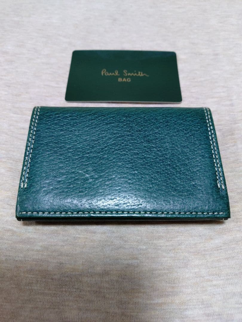 Paul Smith ポール・スミス　名刺入れ　レザー　グリーン系