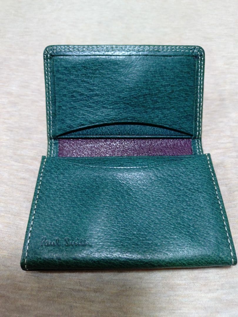Paul Smith ポール・スミス　名刺入れ　レザー　グリーン系