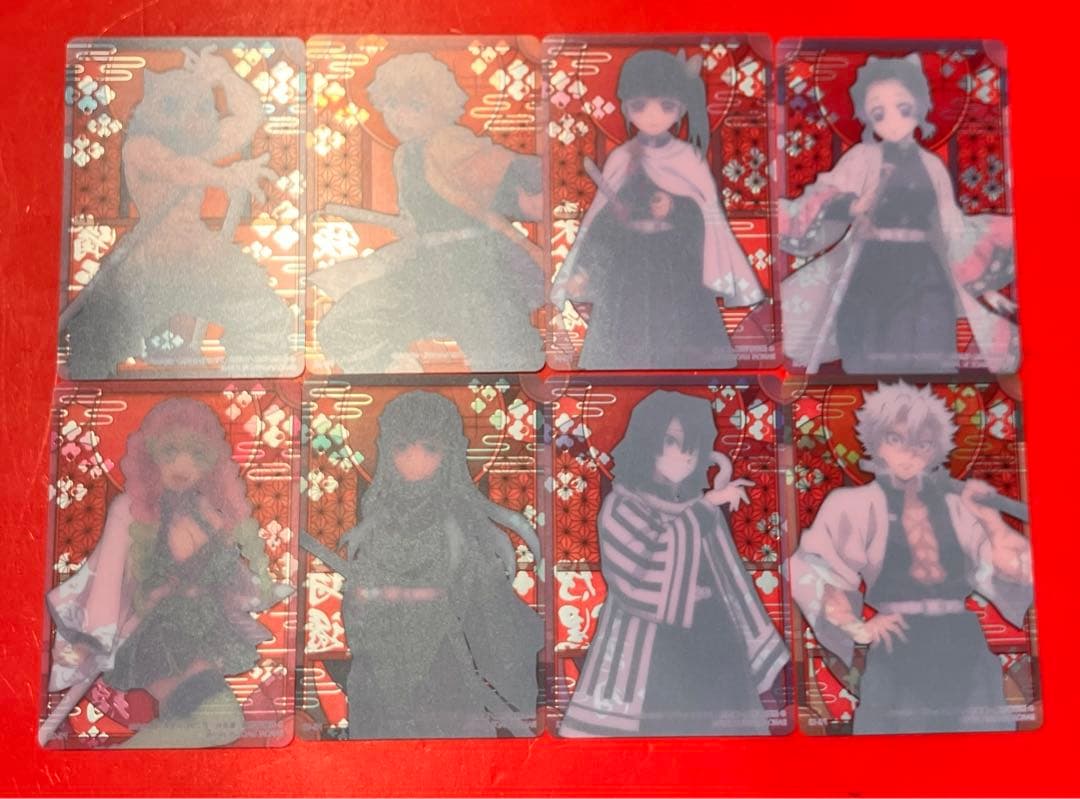 ★鬼滅の刃　ステンドグラスカード レア　箔押し　自販機ver パック