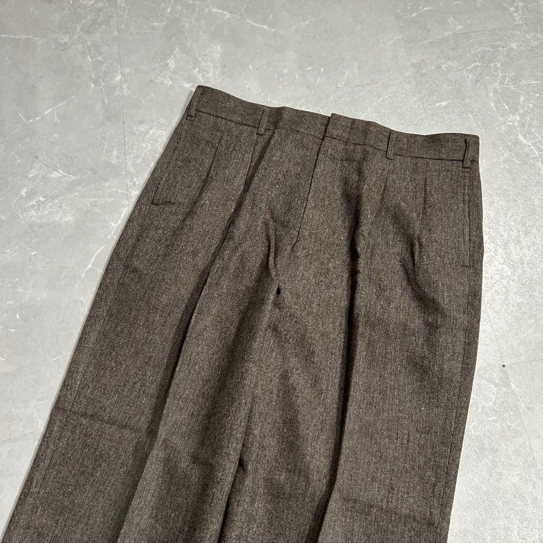 80s~90s vintage ツータックスラックス カスリ 絣 ロカビリー L