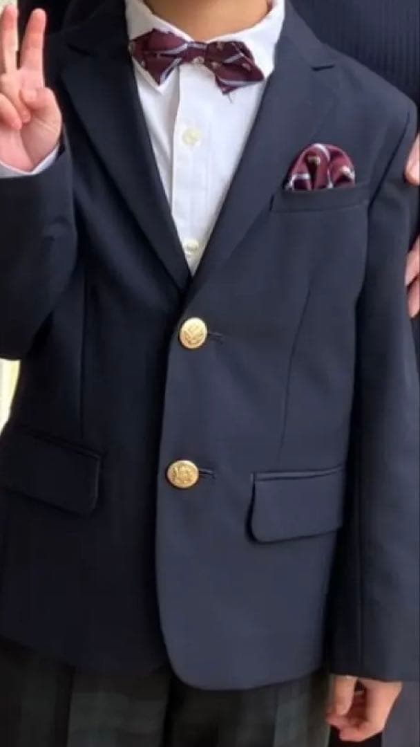 ユナイテッドアローズ　ネイビー フォーマルスーツ ボウタイ付き