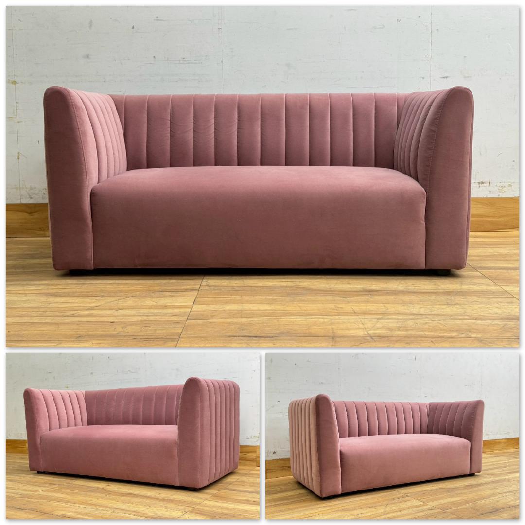 T1474☆展示品☆フランフラン　シュエット 2人掛けソファ ピンク　２Ｐソファ