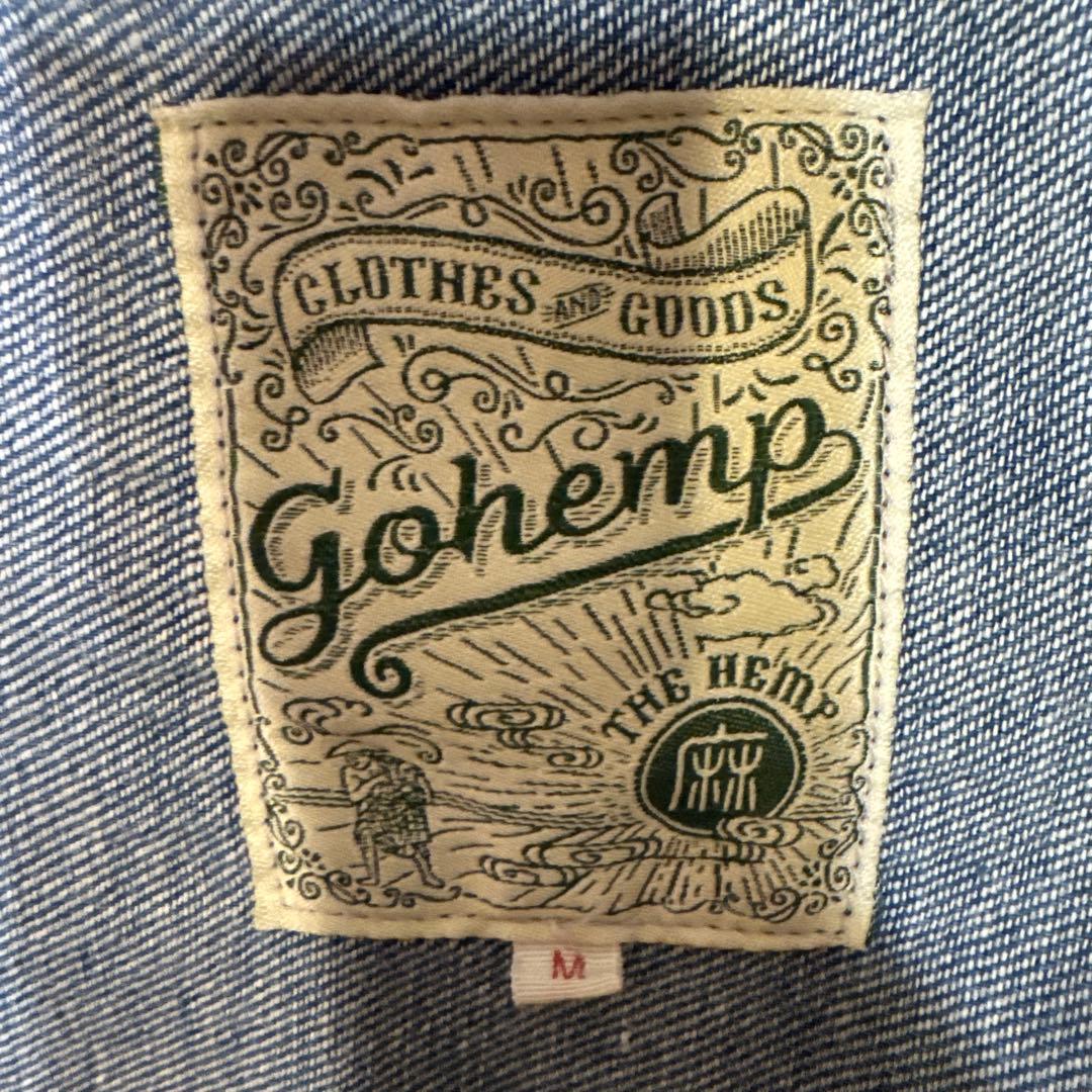 ゴーヘンプ　デニムジャケット　カバーオール　M