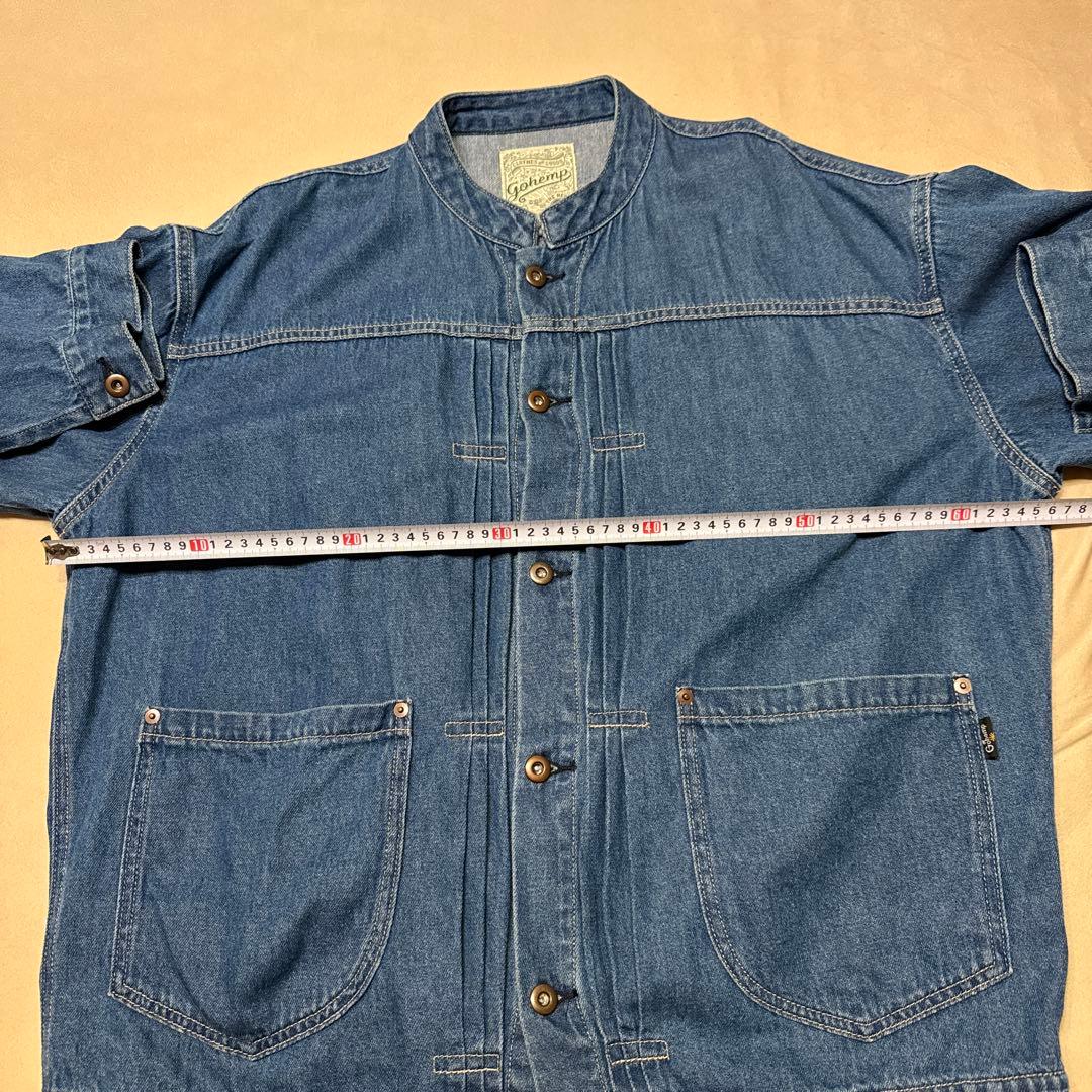 ゴーヘンプ　デニムジャケット　カバーオール　M