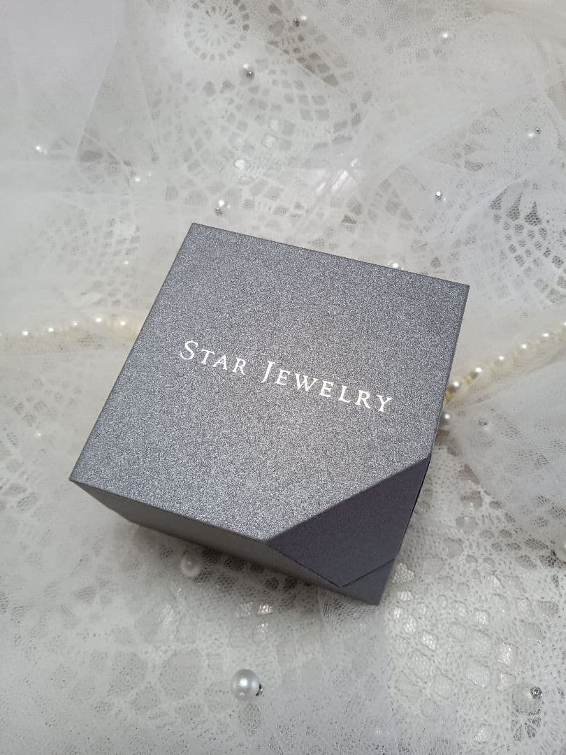 ★未使用★STAR JEWELRY ダイヤモンドスクエアハローネックレス