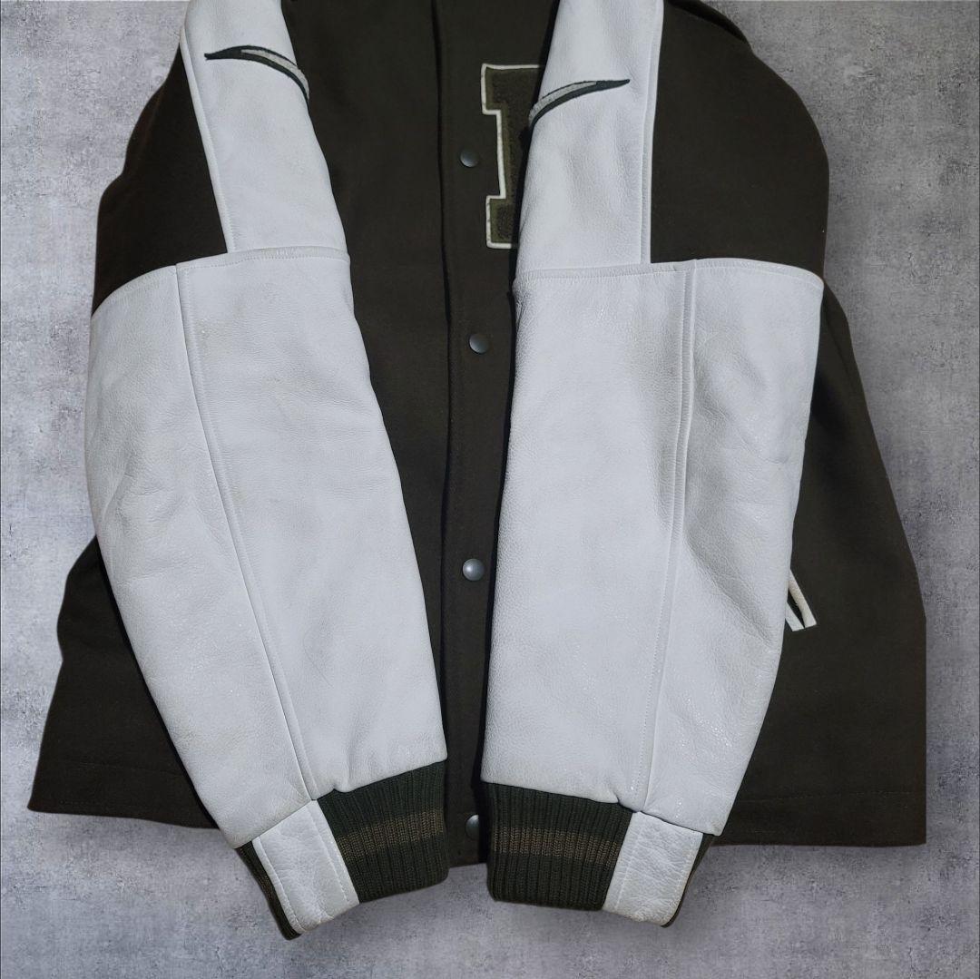 初期 F.C.R.B × NIKE スタジアムジャケット カーキ レザー M