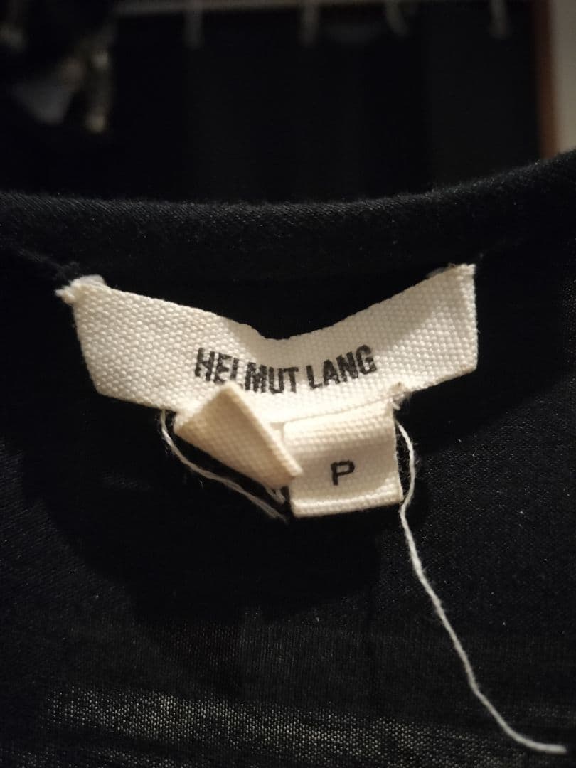 HELMUT LANG ブラック ノースリーブ アシンメトリー ワンピース