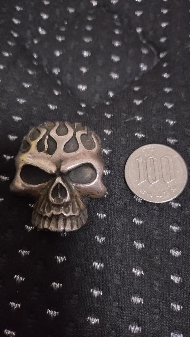 シルバー特大スカルコンチョ 42g