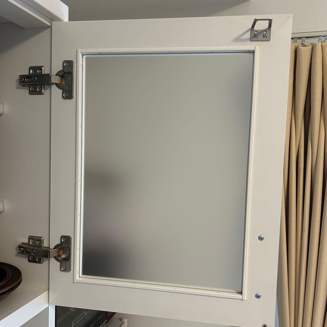 【最終値下げ★5/4まで限定出品】送料込み ニトリ ホワイトガラス扉付き食器棚