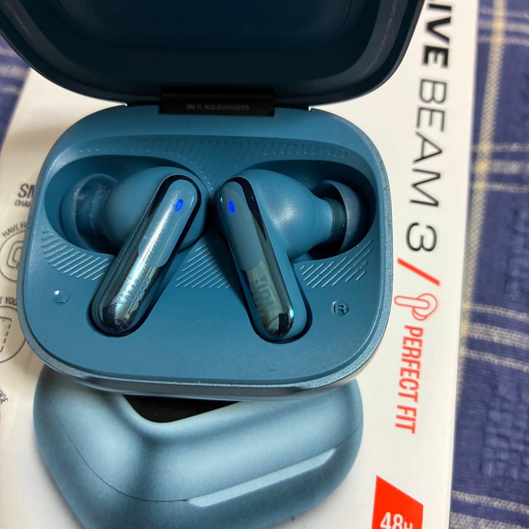 JBL LIVE BEAM 3 ワイヤレスイヤホン ブルー