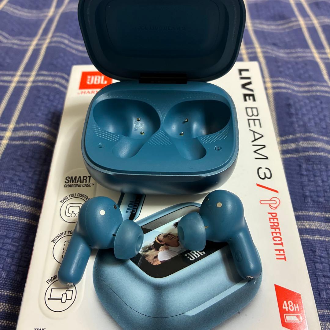 JBL LIVE BEAM 3 ワイヤレスイヤホン ブルー