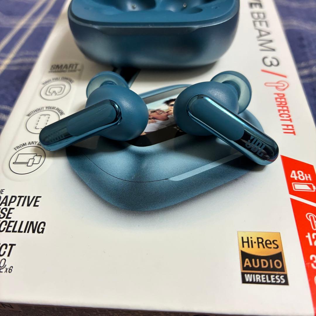 JBL LIVE BEAM 3 ワイヤレスイヤホン ブルー