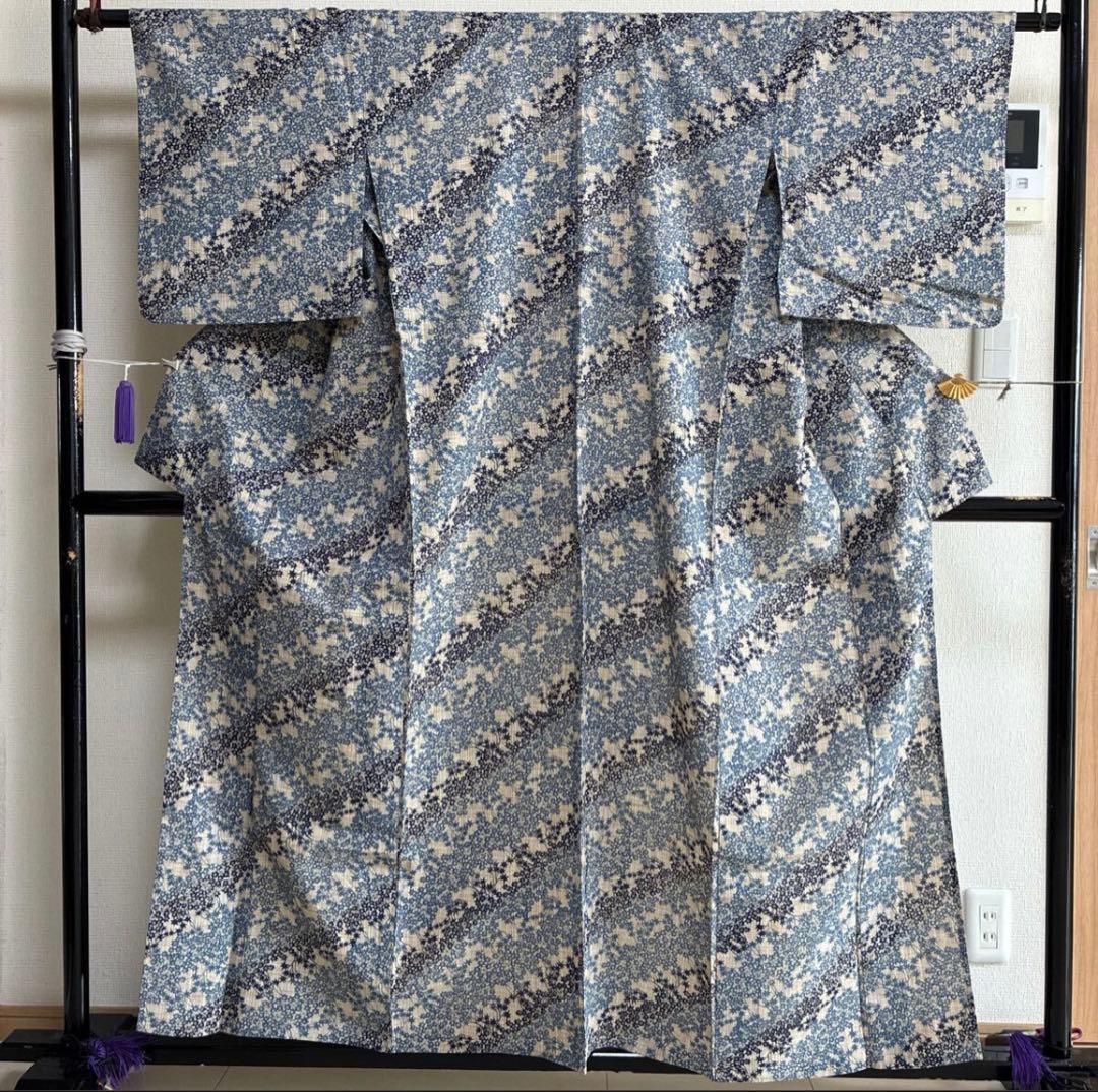 竺仙 風　奥州小紋 調　浴衣　綿紬