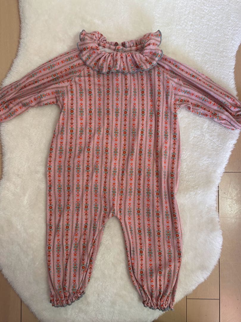 Misha & Puff フリルネックロンパース 0-6ヶ月