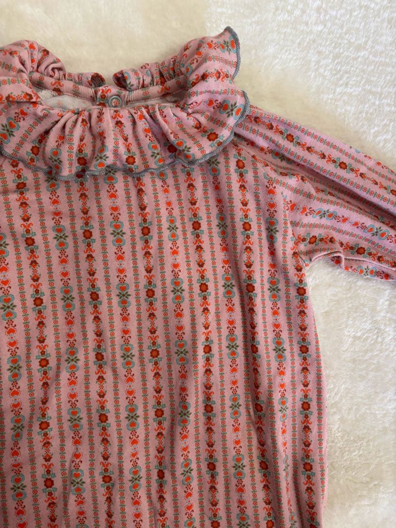 Misha & Puff フリルネックロンパース 0-6ヶ月