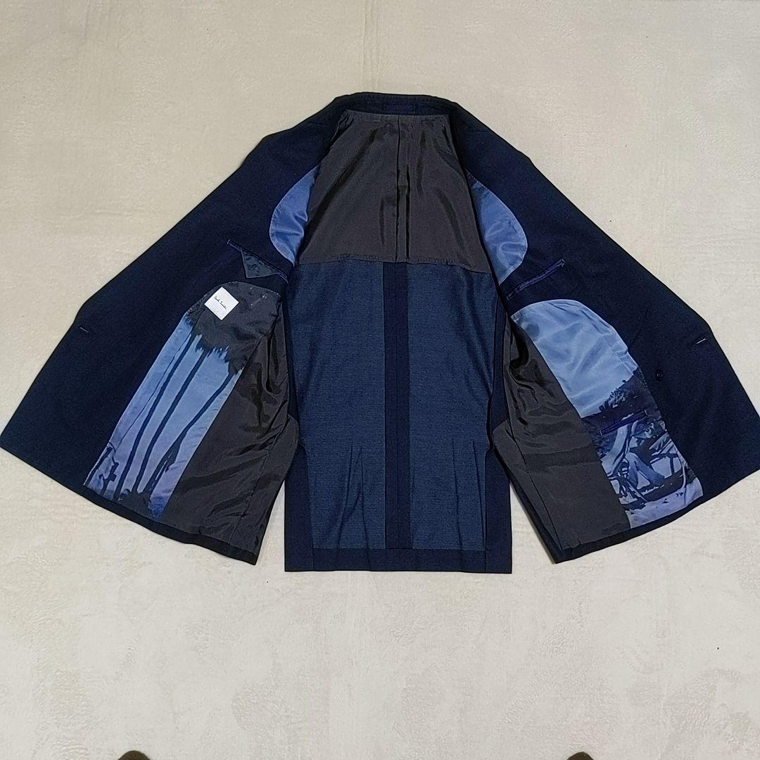 【美品】　現行タグ　ポールスミス　ダブルスーツ　麻シルク　オーバーシルエット