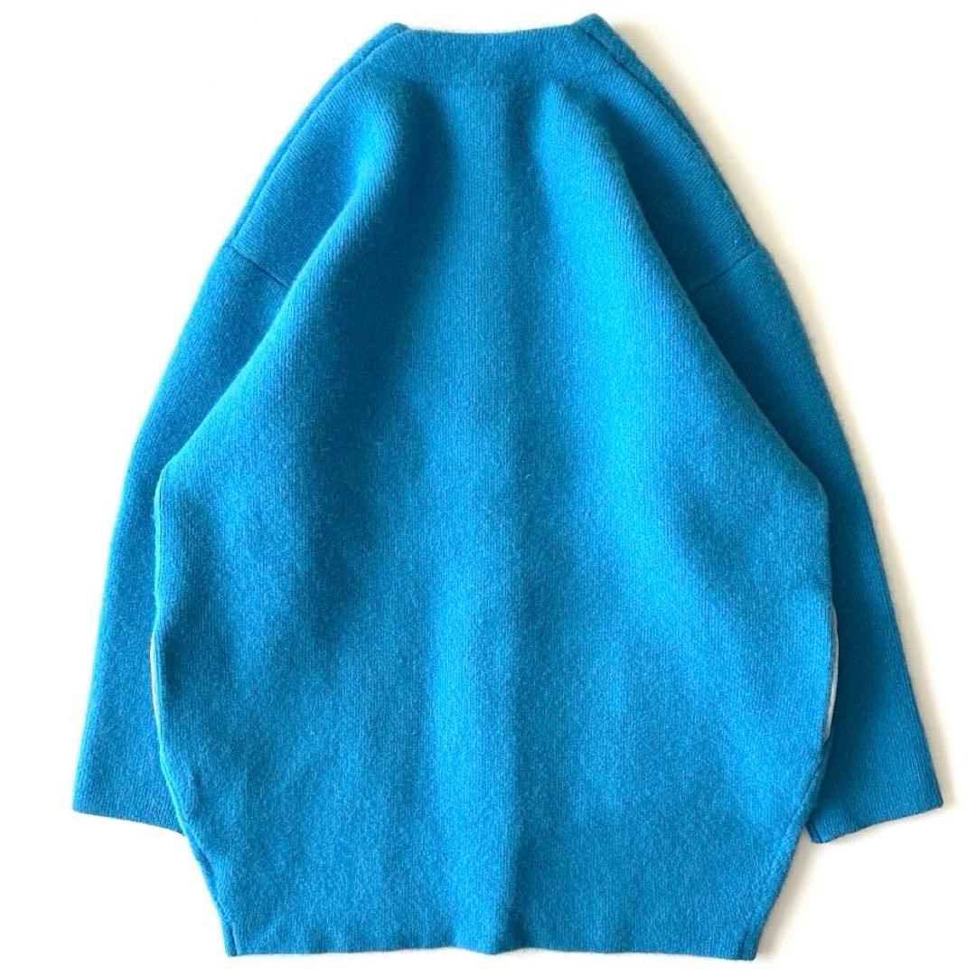 美品 希少 エレンディーク ベーシックCNラクーンミックスWカーディガン 01