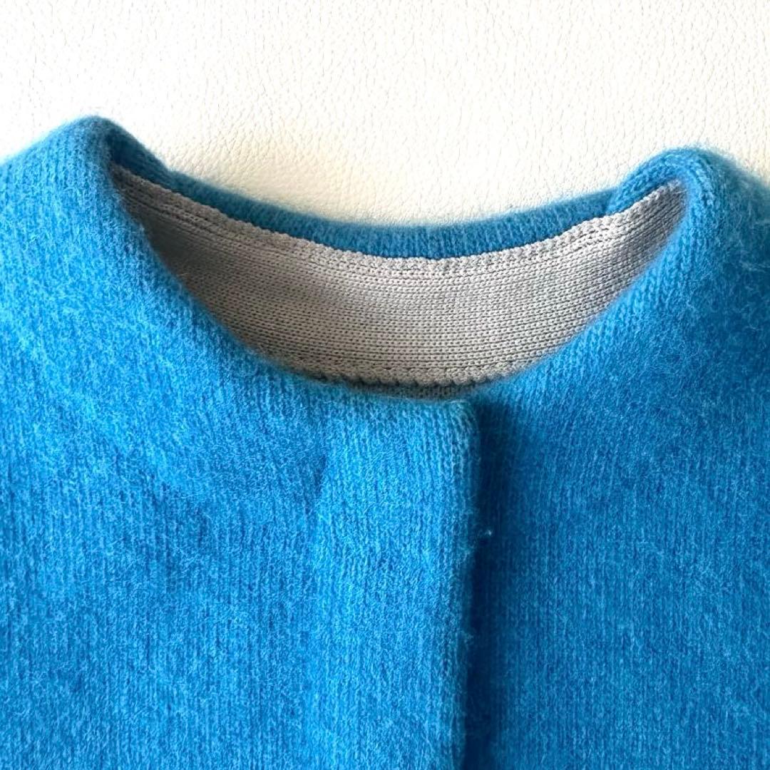 美品 希少 エレンディーク ベーシックCNラクーンミックスWカーディガン 01