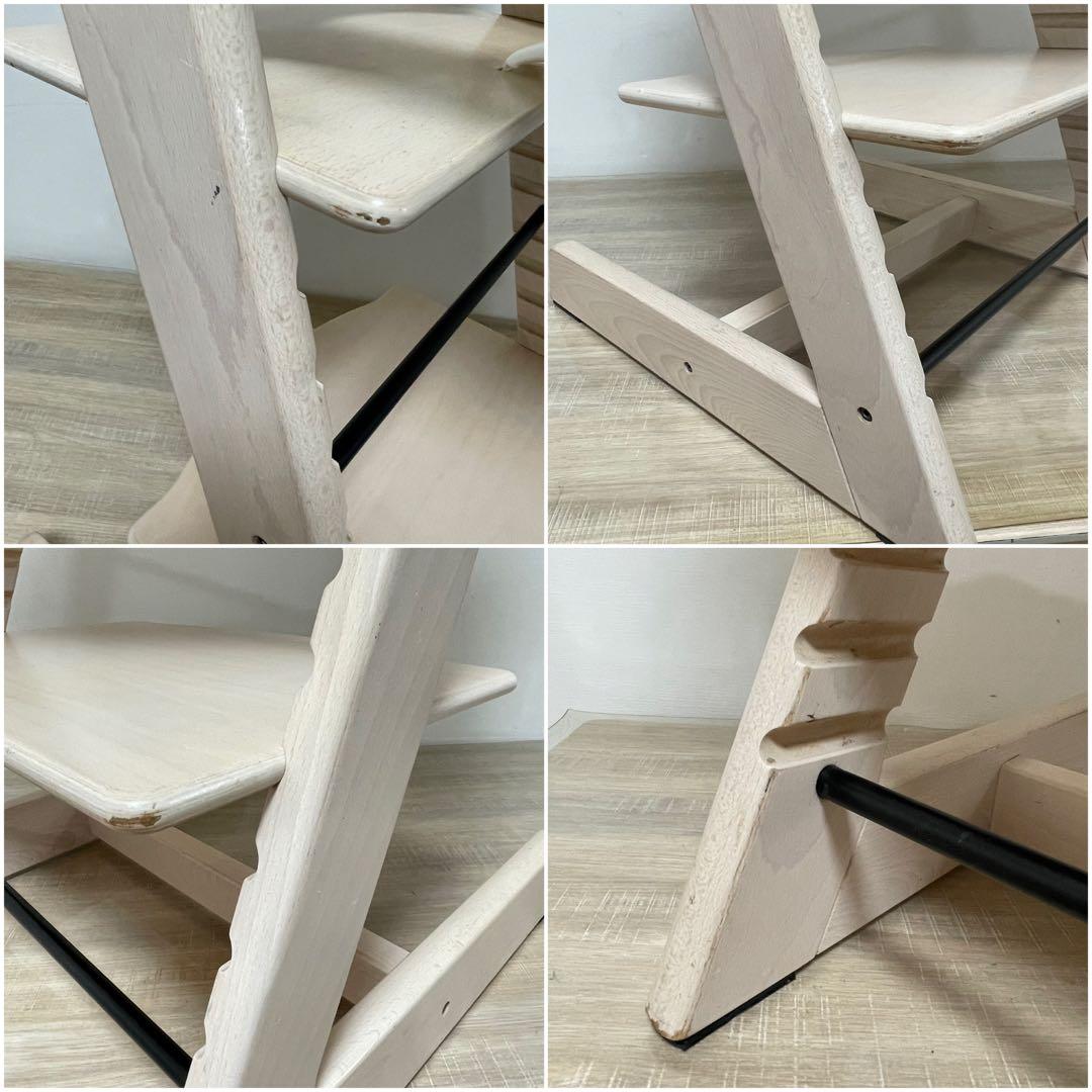 ストッケ トリップトラップ ホワイトウォッシュ　S/N4 ベビーセット・トレイ付