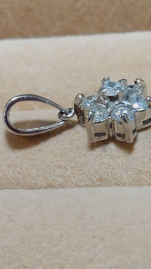 夕方まで大大赤字PT900ダイヤ 0.33きらりんペンダントトップ