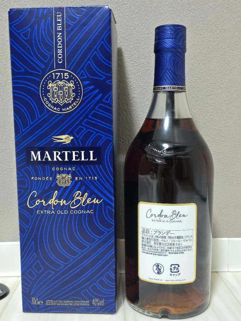 (箱付き)MARTELL Cordon Bleu 1715 コニャック 未開封