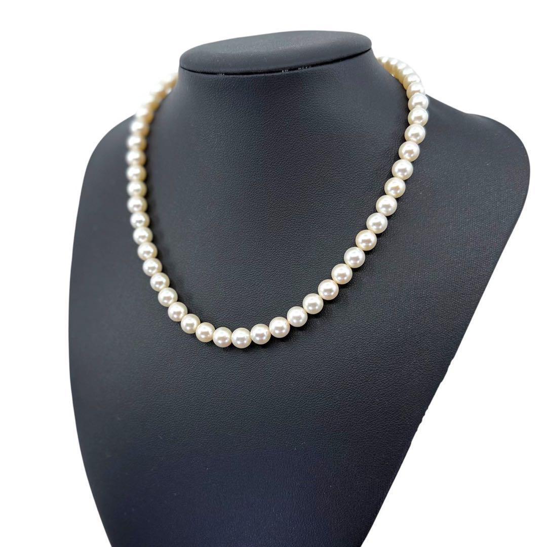 【最高級】ミキモト　アコヤ　本真珠　パール　ネックレス　シルバー　7.0mm