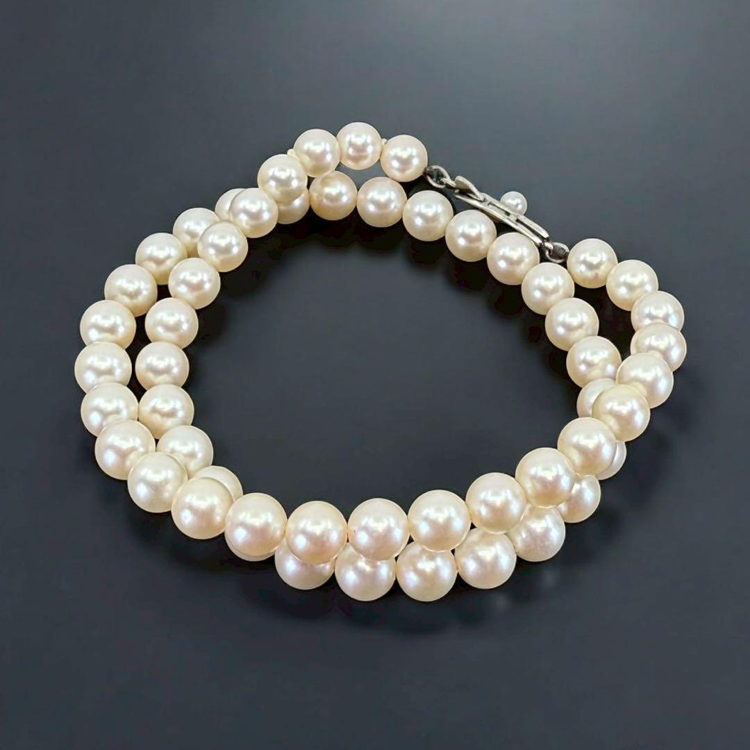 【最高級】ミキモト　アコヤ　本真珠　パール　ネックレス　シルバー　7.0mm
