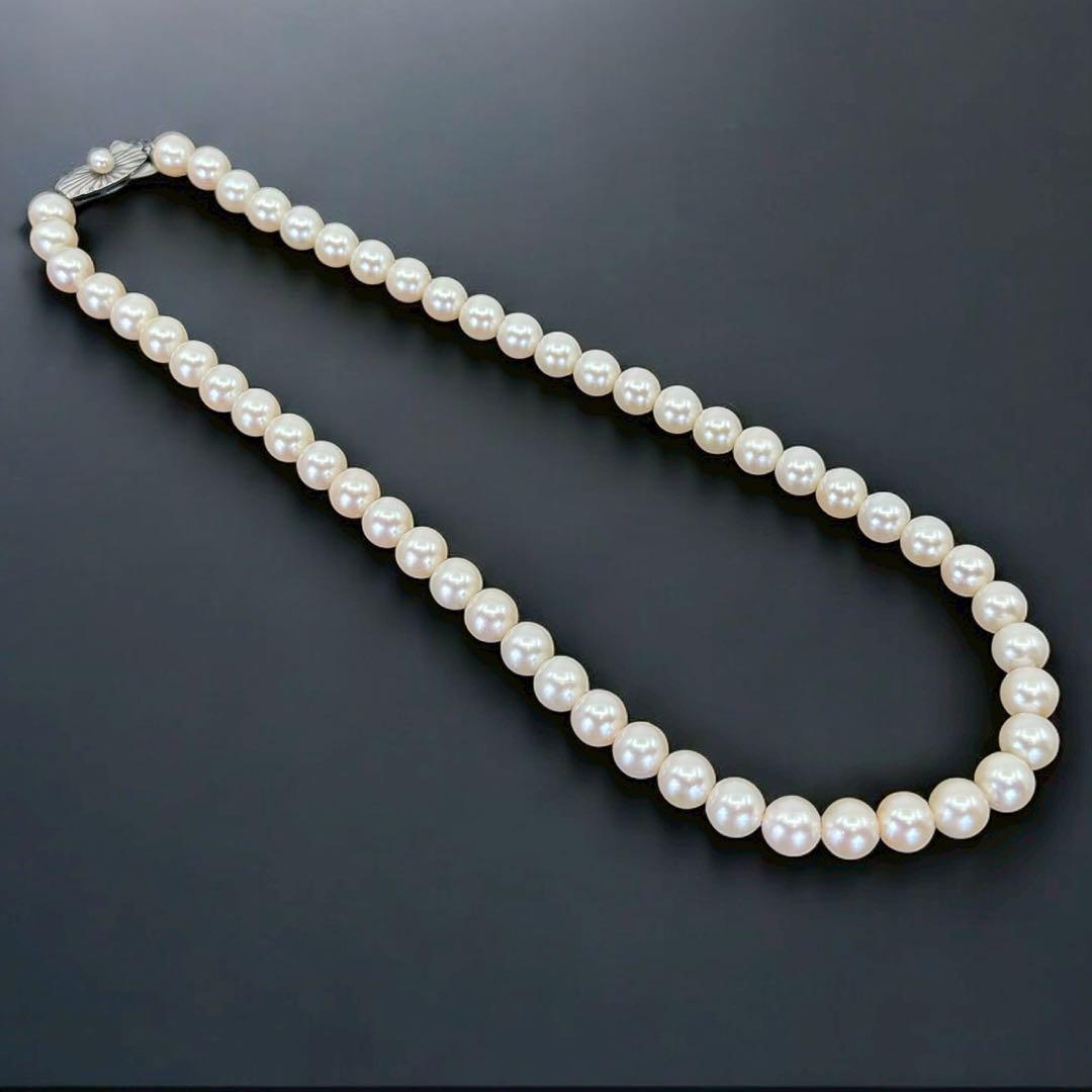 【最高級】ミキモト　アコヤ　本真珠　パール　ネックレス　シルバー　7.0mm
