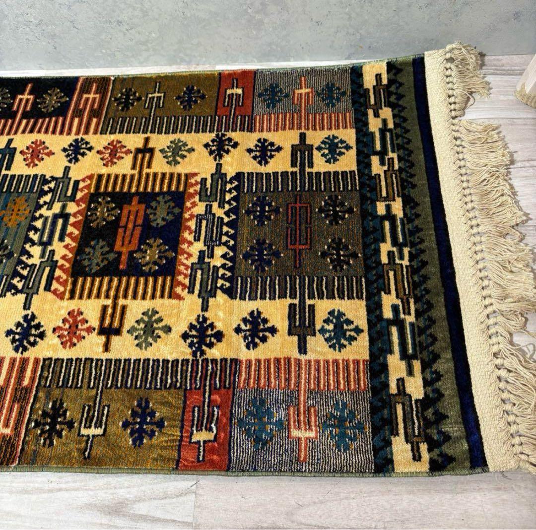 ラグ IZMIR 玄関マット　ビンテージ　ベルギー製ビンテージ品