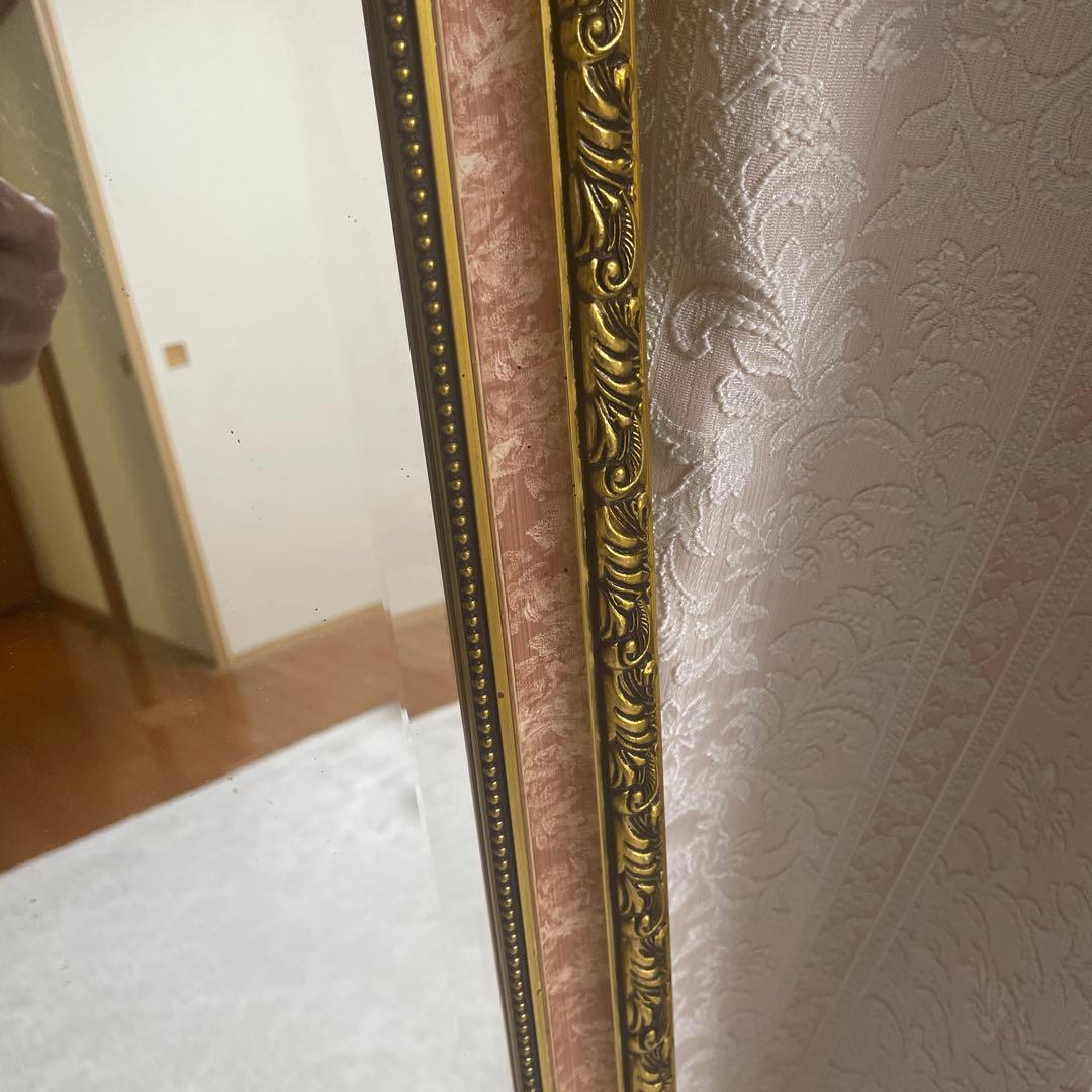 イタリア製　ウォールミラー　スタンドミラー　姿見　鏡　アンティーク