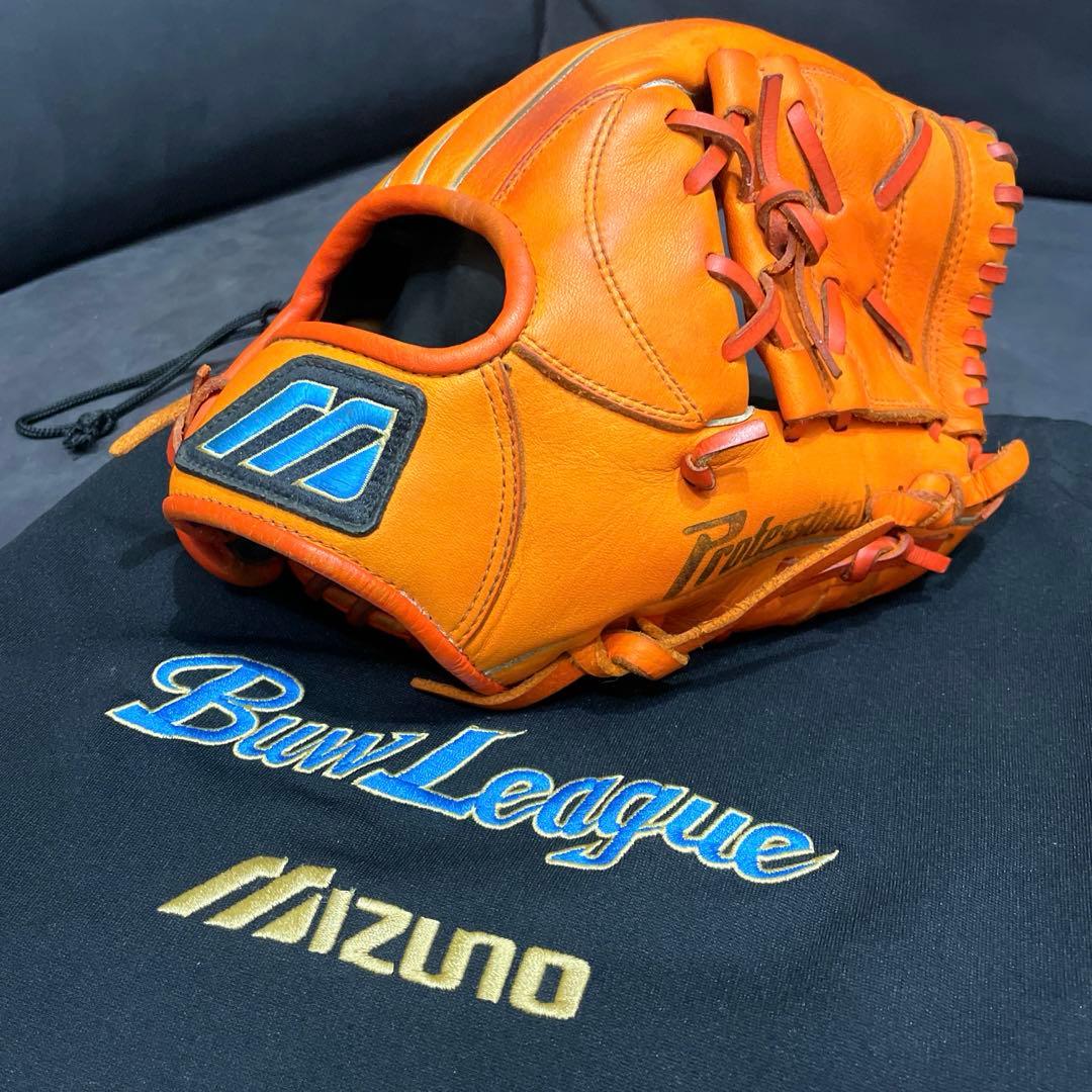 ミズノ BuwLeague 軟式用 仁志モデル 二塁手用 右投用　グラブ袋付き