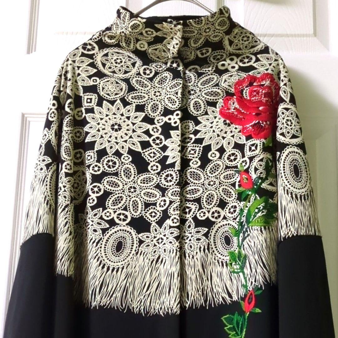 【専用】TOKUKO 1er VOL　前開き チュニック　羽織物　お花　刺繍