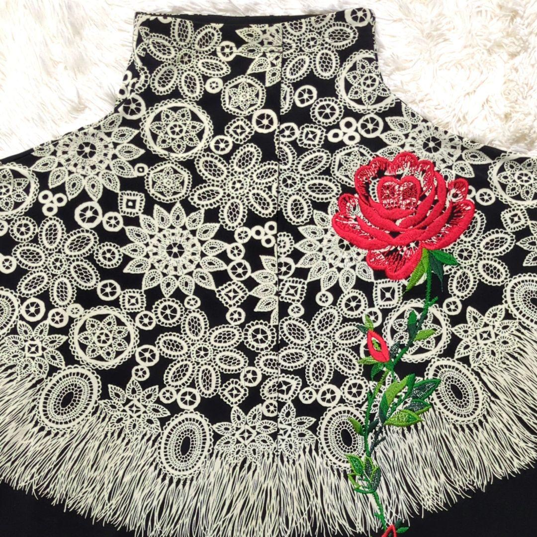 【専用】TOKUKO 1er VOL　前開き チュニック　羽織物　お花　刺繍