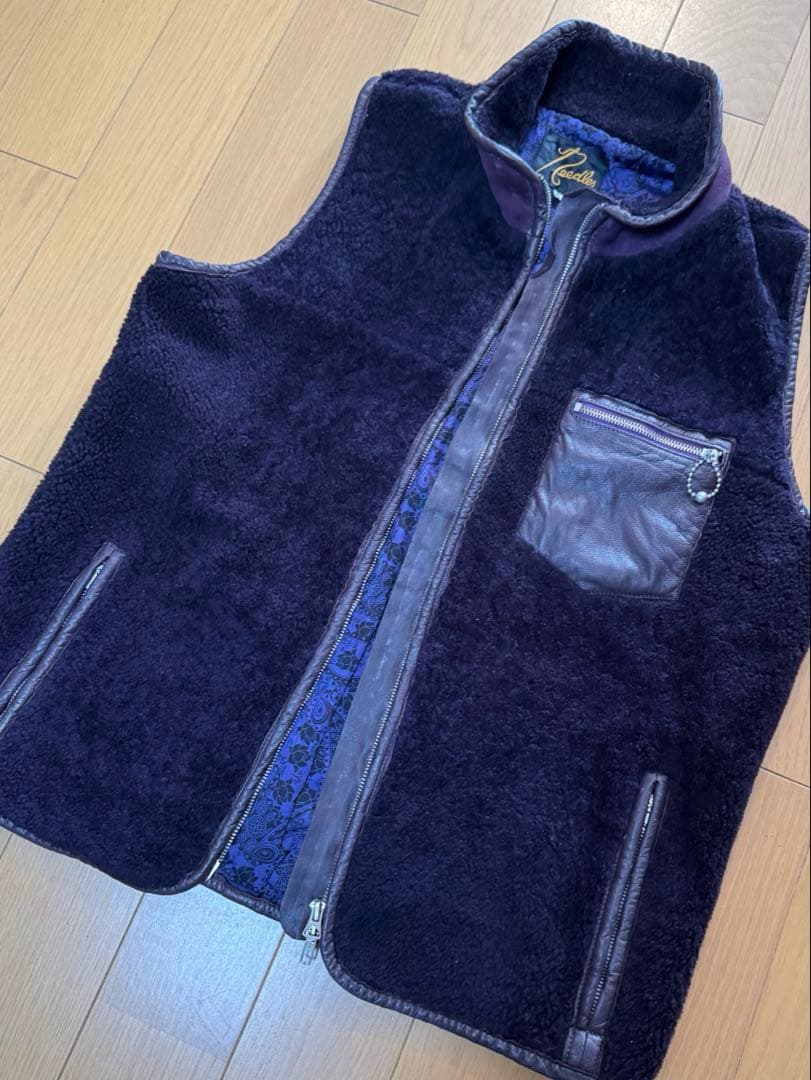 Needles ムートン ベスト L