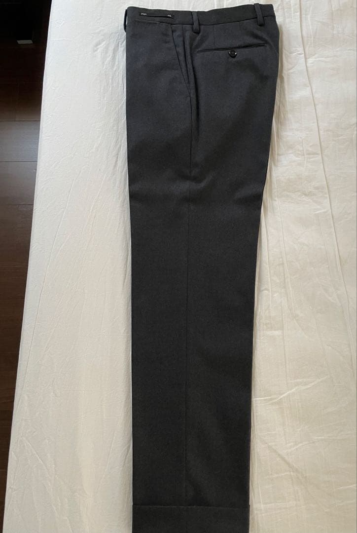 【美品】 PT01 ウールサキソニーパンツ 秋冬 46グレー EVO FIT