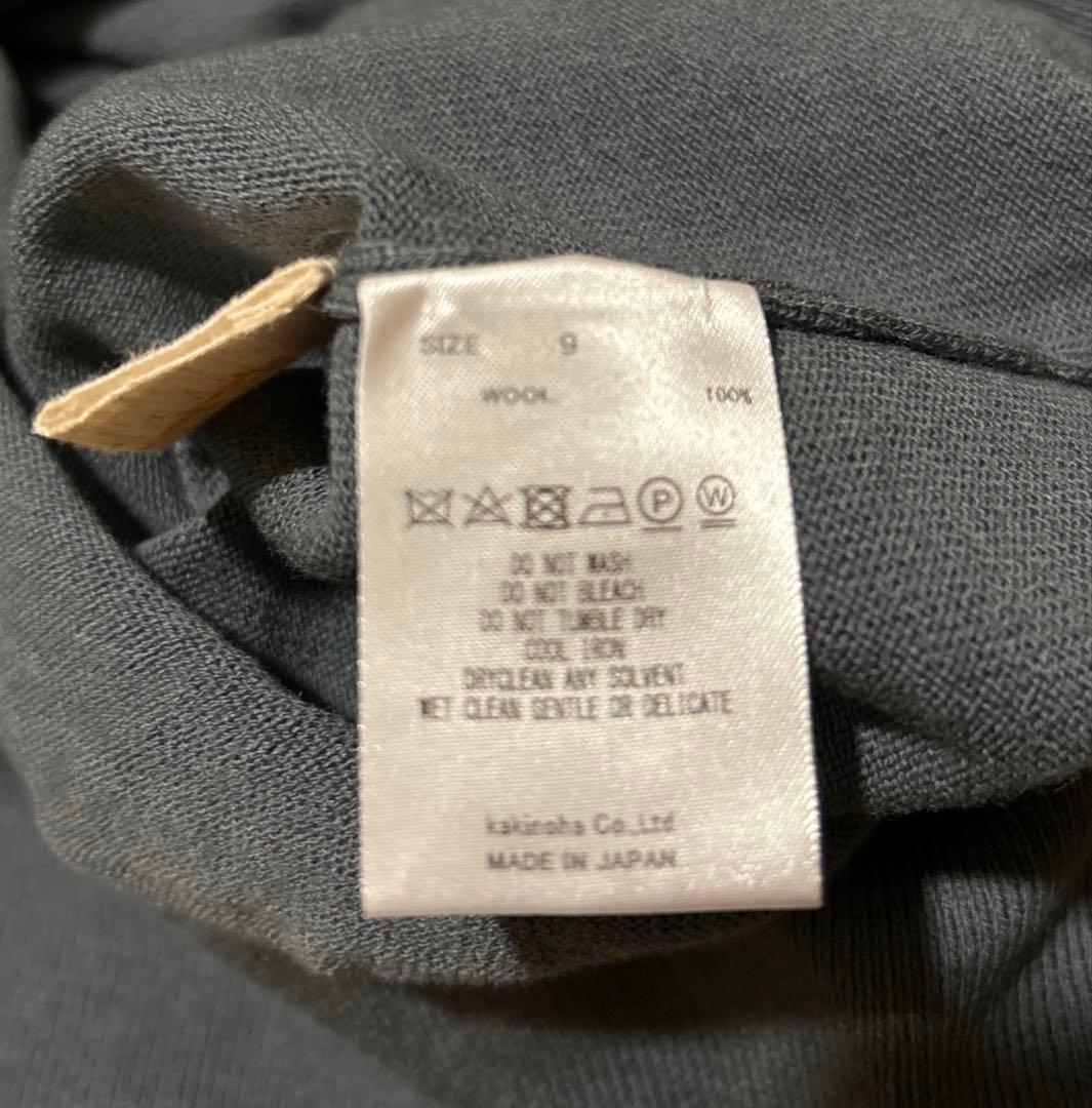 柿乃葉 kakinoha Smooth Turtle Knit Gray 9