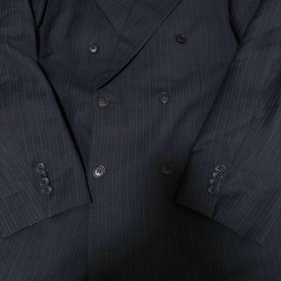 DANIEL CREMIEUX セットアップ　ダブル　ストライプ　ダークグレー