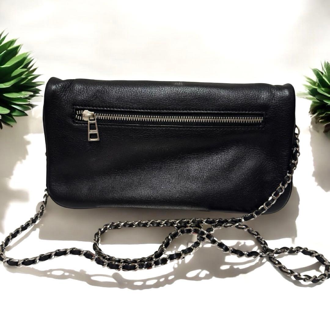 ザディグエヴォルテール 3way クラッチ ショルダーバッグ チェーン 黒