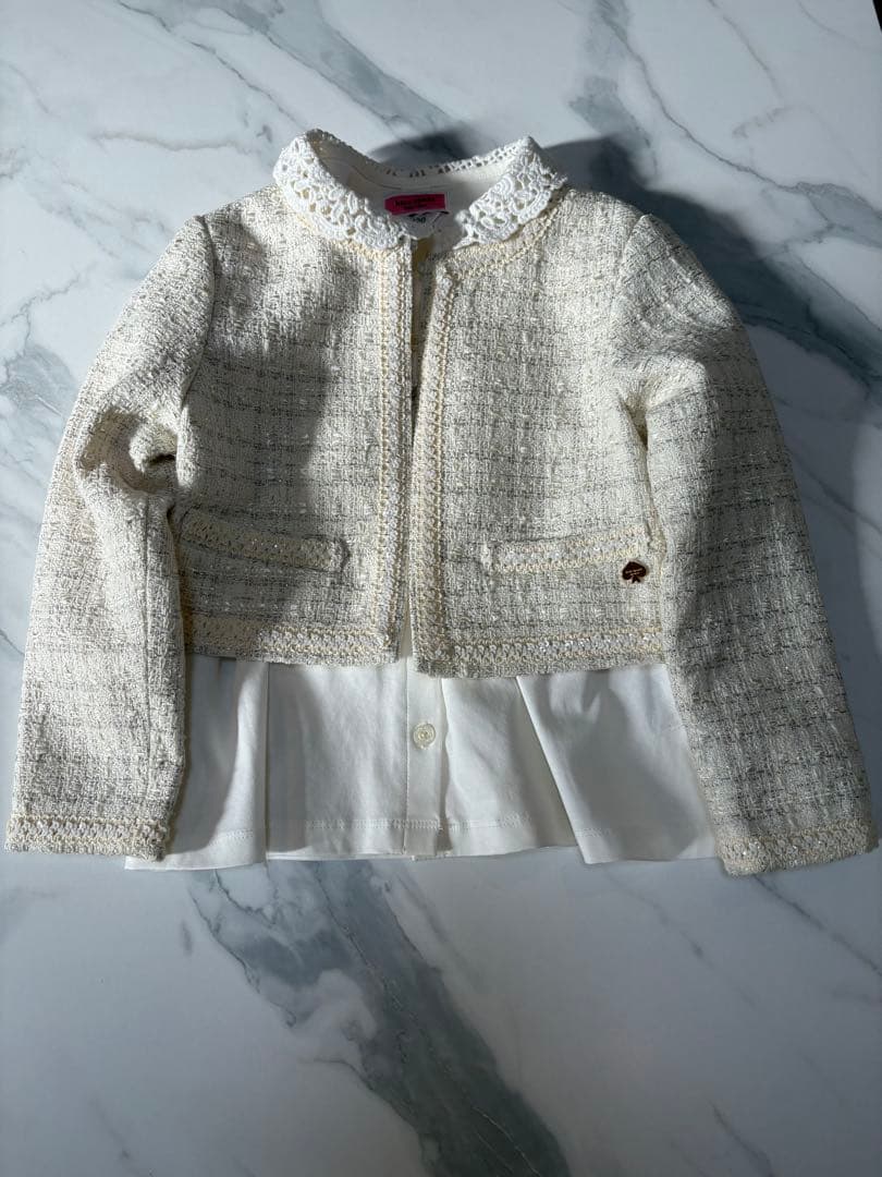 kate spade Kidsツイードジャケットセットアップ・ブラウス3点セット