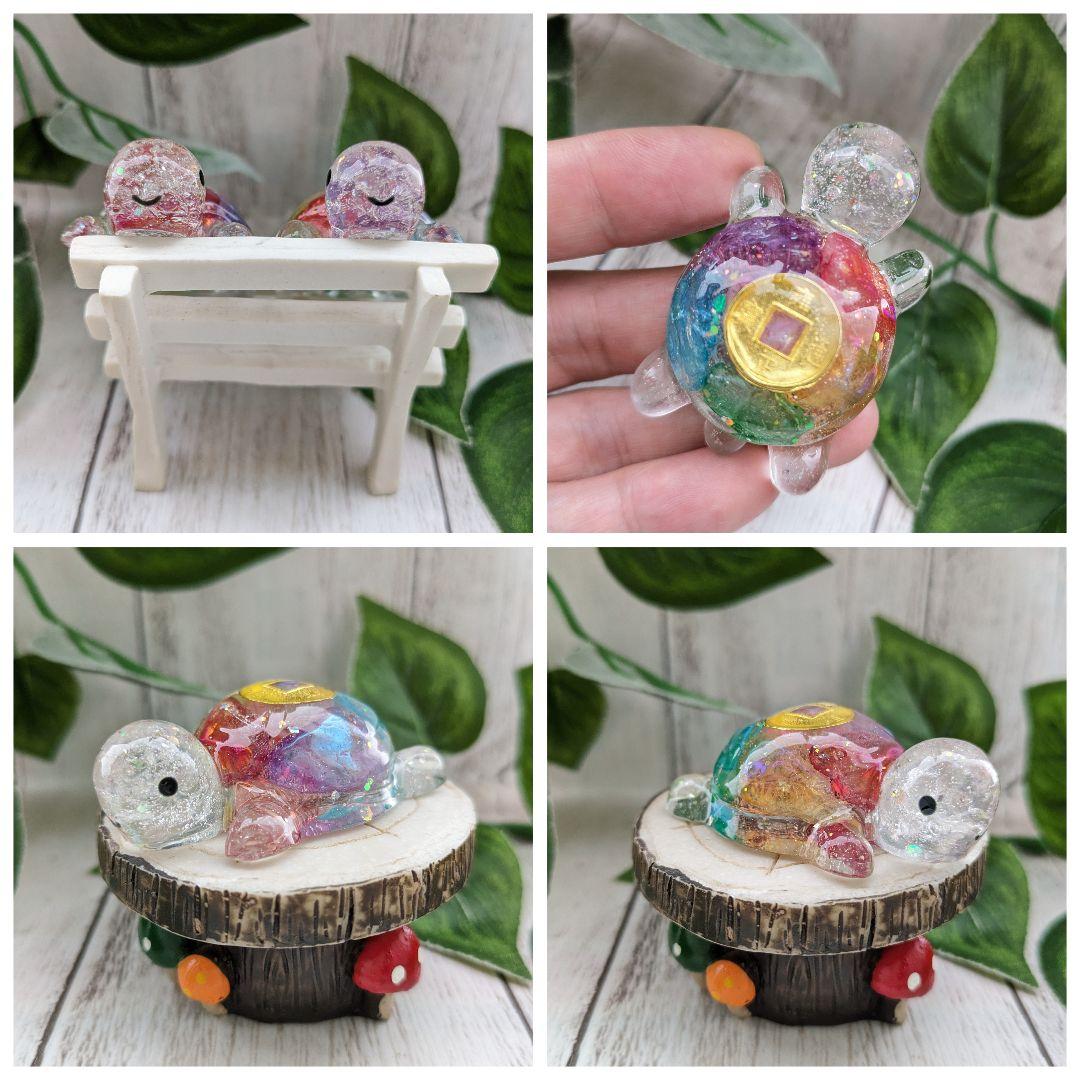 【つる927】オーラクォーツのあかい恐竜ちゃん形オルゴナイト☆他５点